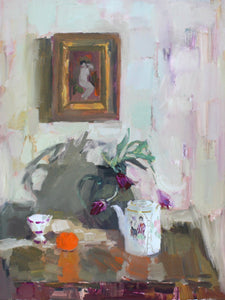 Still Life w/ Tea Set & Orange